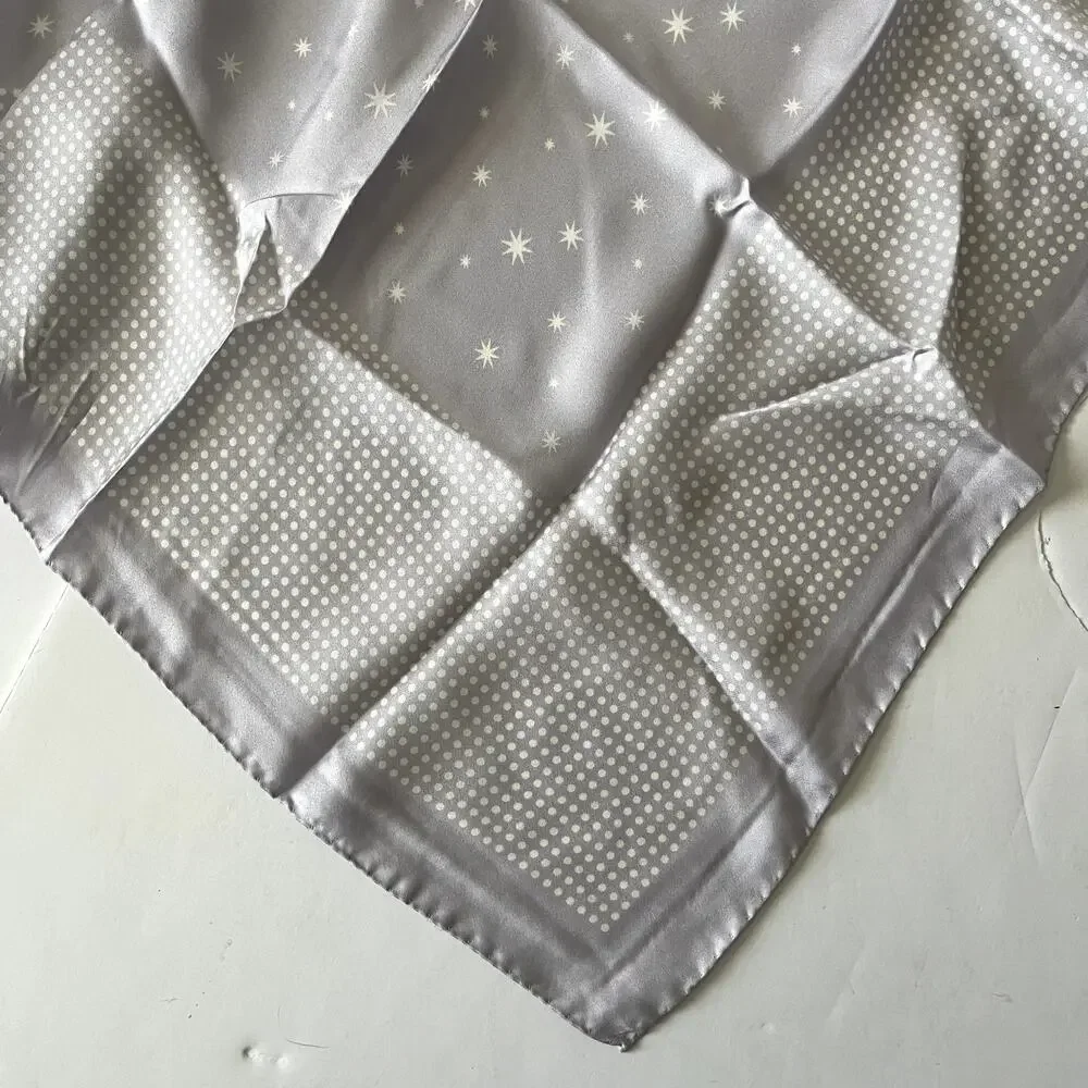 Rag & Bone Silk Scarf Stars Polka Dots 44